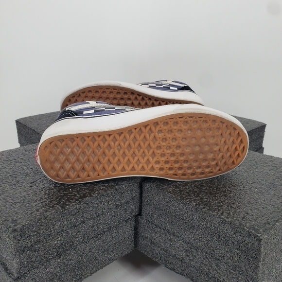 Vans Old Skool Checkerboard Blue Flame Shoes 5.5 Women 4 Men Sneakers - Picture 8 of 15